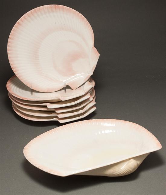 Set of six Wedgwood china shell form 7808f