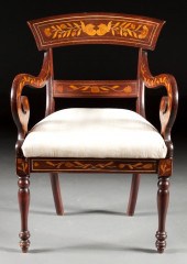 Anglo-Dutch style marquetry inlaid mahogany