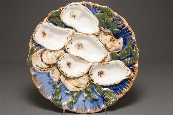 Limoges painted porcelain oyster