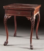 Chippendale Revival carved mahogany