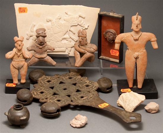 Four Precolumbian terra cotta figurines and