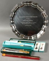Small group of awards and mementos by
