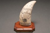 American scrimshaw whale tooth  786fd