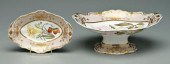 Two pieces Spode porcelain cartouche shaped 90a86