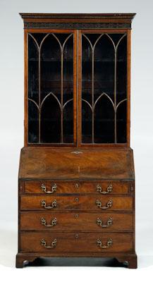Chippendale mahogany desk bookcase  90a93