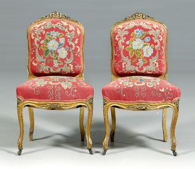 Pair Louis XV style side chairs  90b77