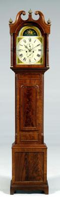 Sheraton mahogany tall case clock  909be