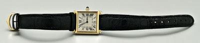 Gent 39 s Cartier gold wristwatch  90f01