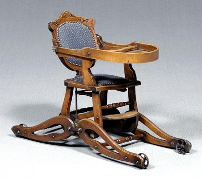 Victorian metamorphic highchair, patent highchair