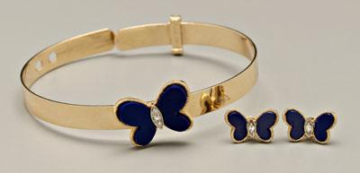 Lapis Lazuli bracelet earrings  90d0e