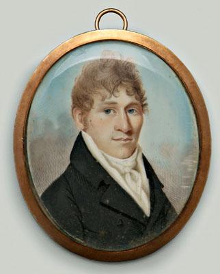 19th century miniature portrait  90dc7