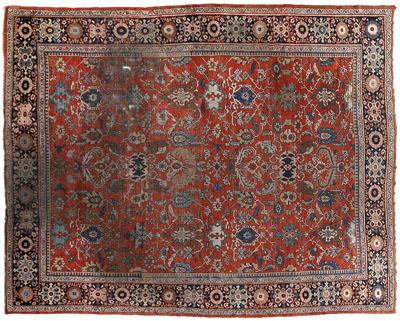 Majal rug, repeating floral and leaf designs