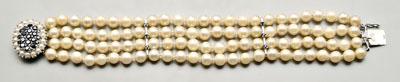 Pearl and sapphire bracelet 100 912cb
