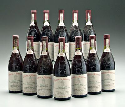 12 bottles 1983 French red wine  9130e