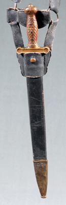 Ames artillery sword with scabbard: handle