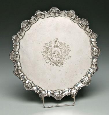 George III English silver tray  91083