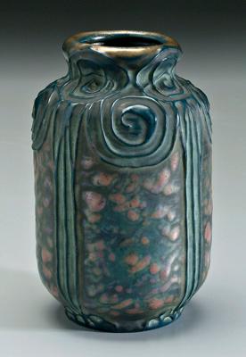 Amphora Pottery vase, raised panels