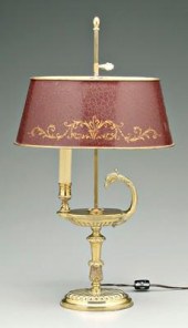 French Empire style bouillotte lamp,