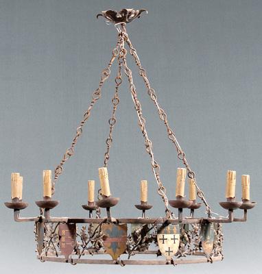 Medieval style 12 light chandelier  911d0