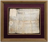 Benjamin Franklin signed document  9164e
