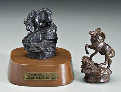 Two bronzes after Charles M. Russell (Charles