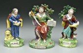 Three Staffordshire figures saints  9170f