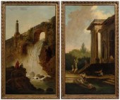 Pair paintings classical scenes  917d1