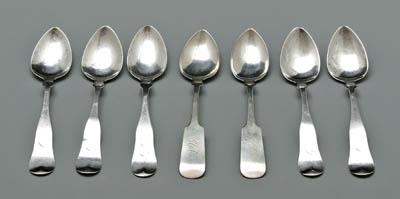 Seven Southern coin silver spoons  914da