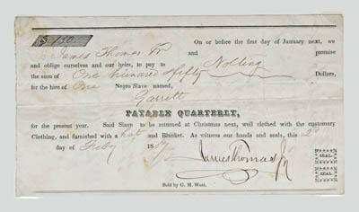 1857 slave promissory note form 91567