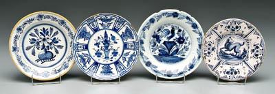 Four Delft shallow bowls one with 915a2