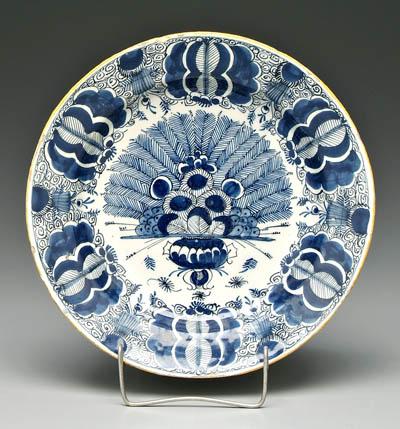Delft shallow bowl peacock pattern 915a5