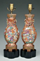 Pair Chinese export porcelain vases  915b8