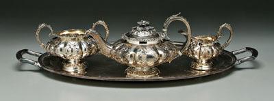 English silver tea service rounded 91a0c
