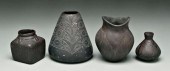 Four pieces Caddo style pottery, earthenware