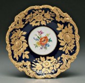 Meissen bowl, hand painted floral medallion