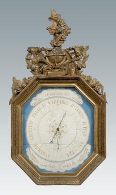 Fine French Empire barometer octagonal 91b7e