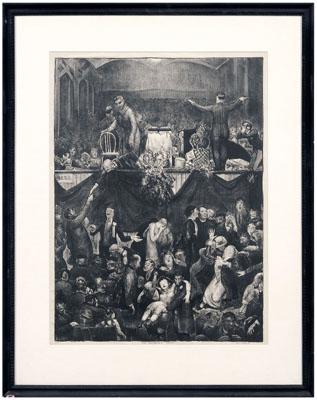 George Wesley Bellows lithograph (New York,