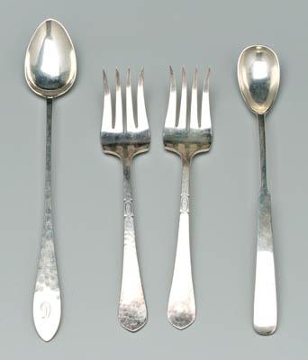 Four pieces Arts and Crafts sterling  9184f