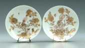 Pair Chinese export porcelain saucers  91dba