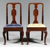 Pair Pennsylvania Queen Anne chairs: