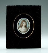 Miniature portrait enameled frame  91f1d