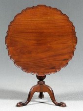 Chippendale style tea table, carved