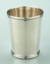 Coin silver julep cup, round with tapering