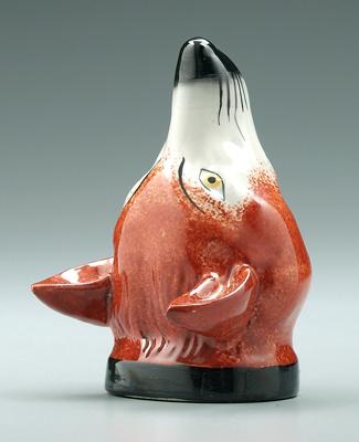 Porcelain fox head stirrup cup  91f89