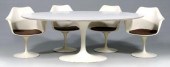 Saarinen Tulip table, chairs by Knoll: