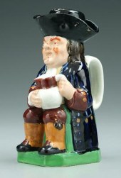 Copeland Toby jug with measure, seated
