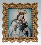Spanish Colonial painting Madonna 92242