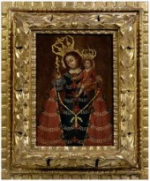 Spanish Colonial painting Madonna 92244