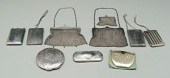 Ten silver cases, purses: four sterling