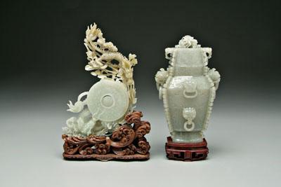 Two pieces Chinese carved hardstone  92319